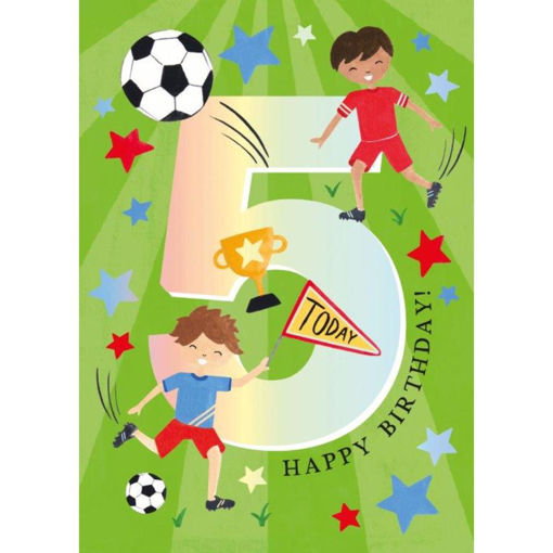 Picture of 5 TODAY FOOTBALL BIRTHDAY CARD